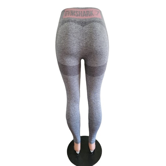 Gymshark Women's Flex High Waisted Leggings Charcoal Marl Pink‎ - Picture 1 of 11